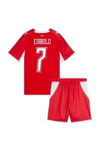 Sveitsi Breel Embolo #7 Jalkapallovaatteet Lasten Kotipeliasu MM-kisat 2026 Lyhythihainen (+ Lyhyet housut)